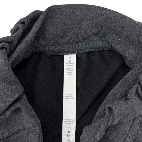 LULULEMON After All Pullover Heathered Black Sz 4 - Picture 3 of 7